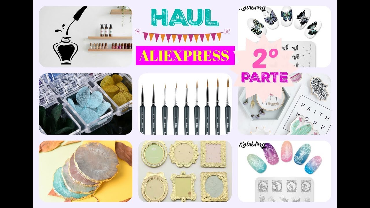 Aliexpress y Amazon ( decoración, uñas, pinceles)