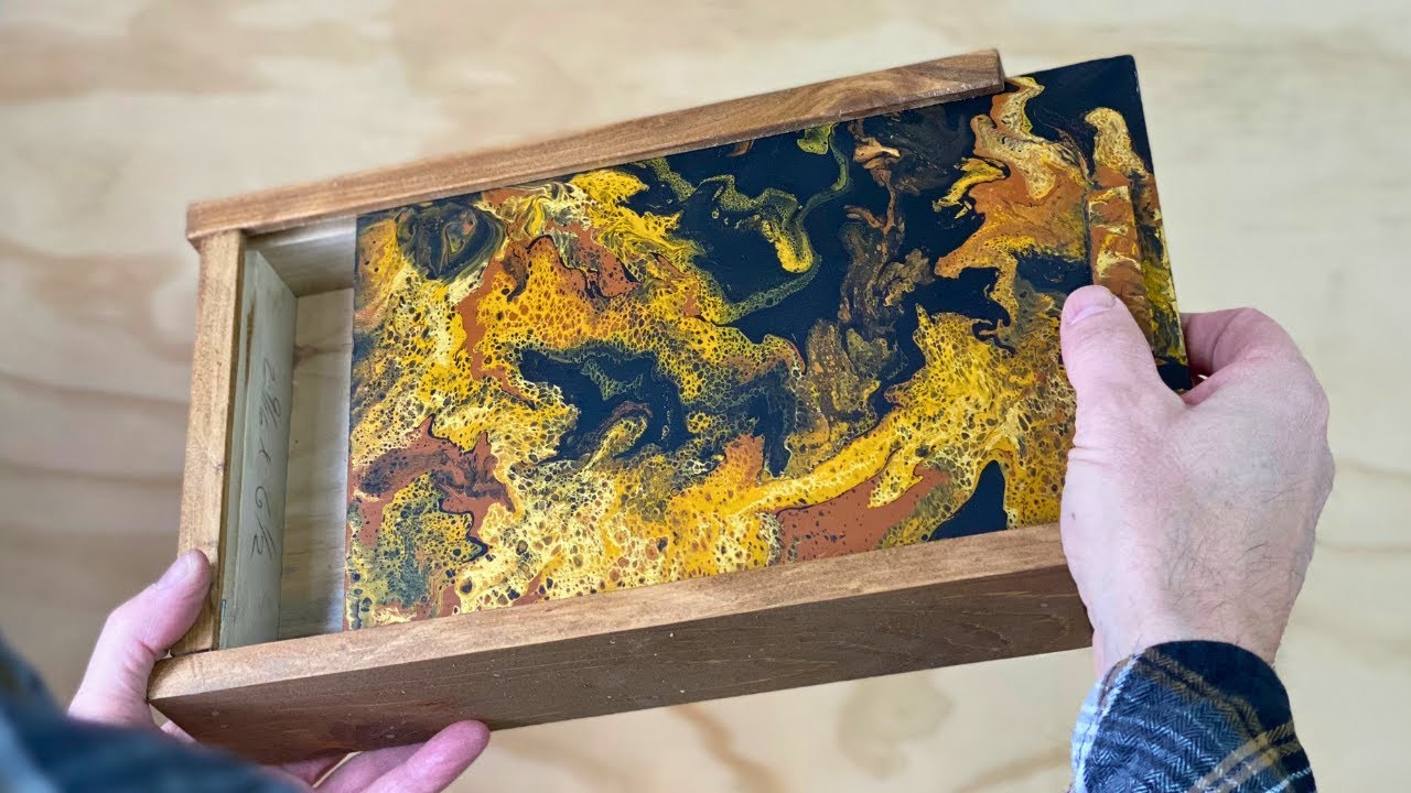 Woodworking with a Twist: Acrylic Pouring for a Custom Box