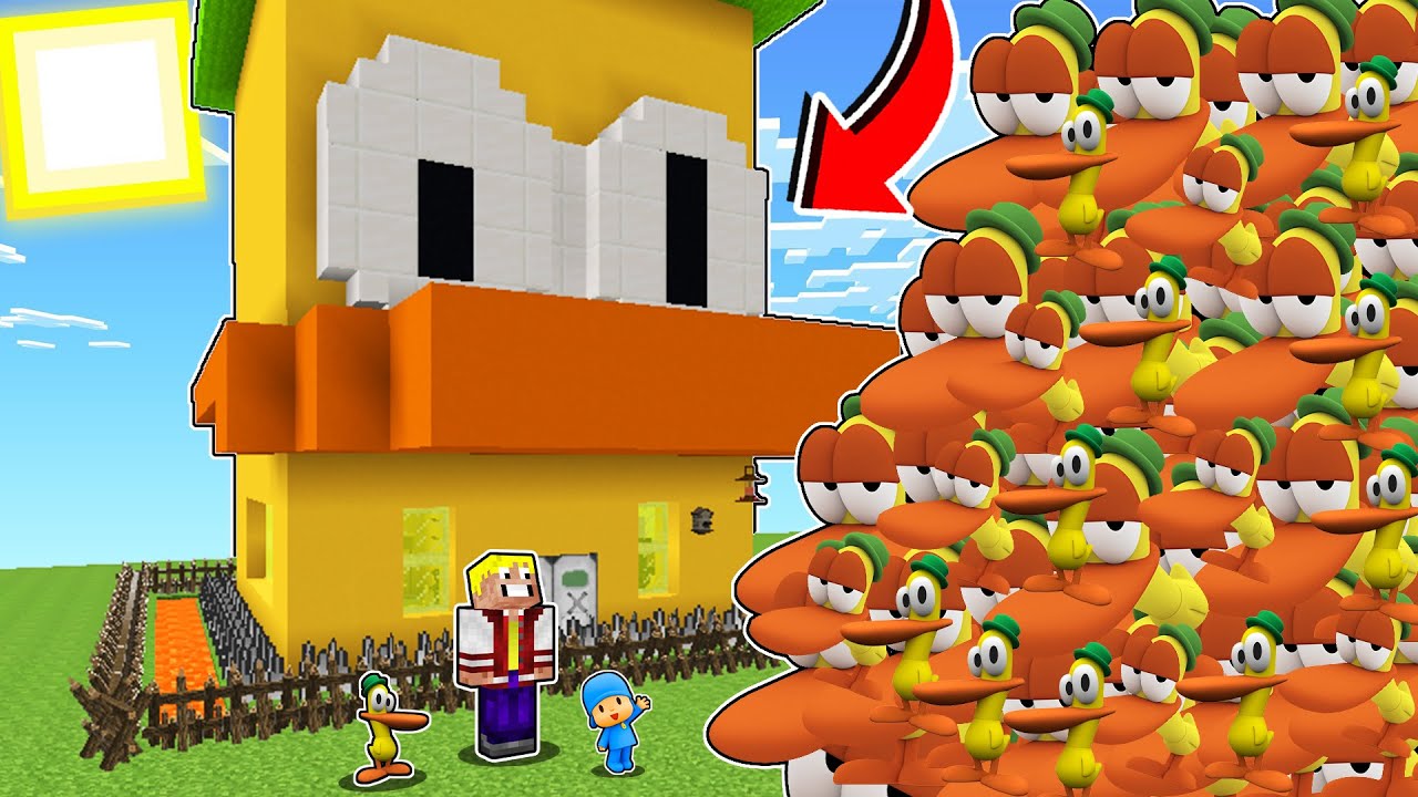 BASE 100% SEGURA VS APOCALIPSIS DE PATO DE POCOYÓ EN MINECRAFT