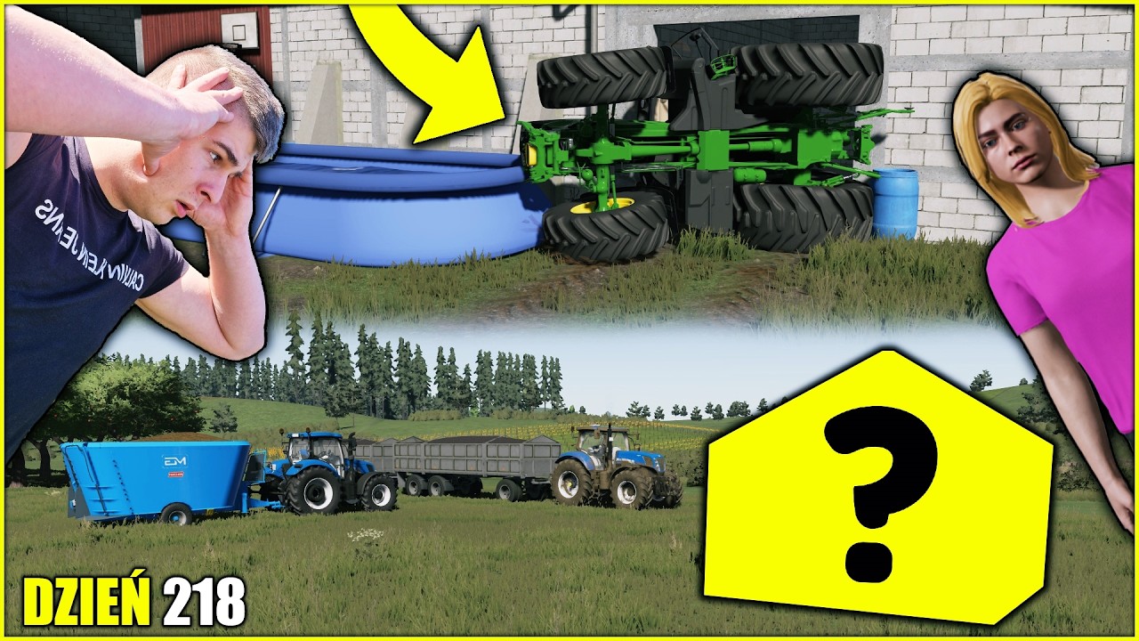 BUDOWA ZA GROSZE😱 GARAŻE NIE MIESZCZĄ NASZYCH CIĄGNIK&Oacute;W😂┃ZAGUBIENI W LESIE 🔥 DZIEŃ ➡218┃FS 22