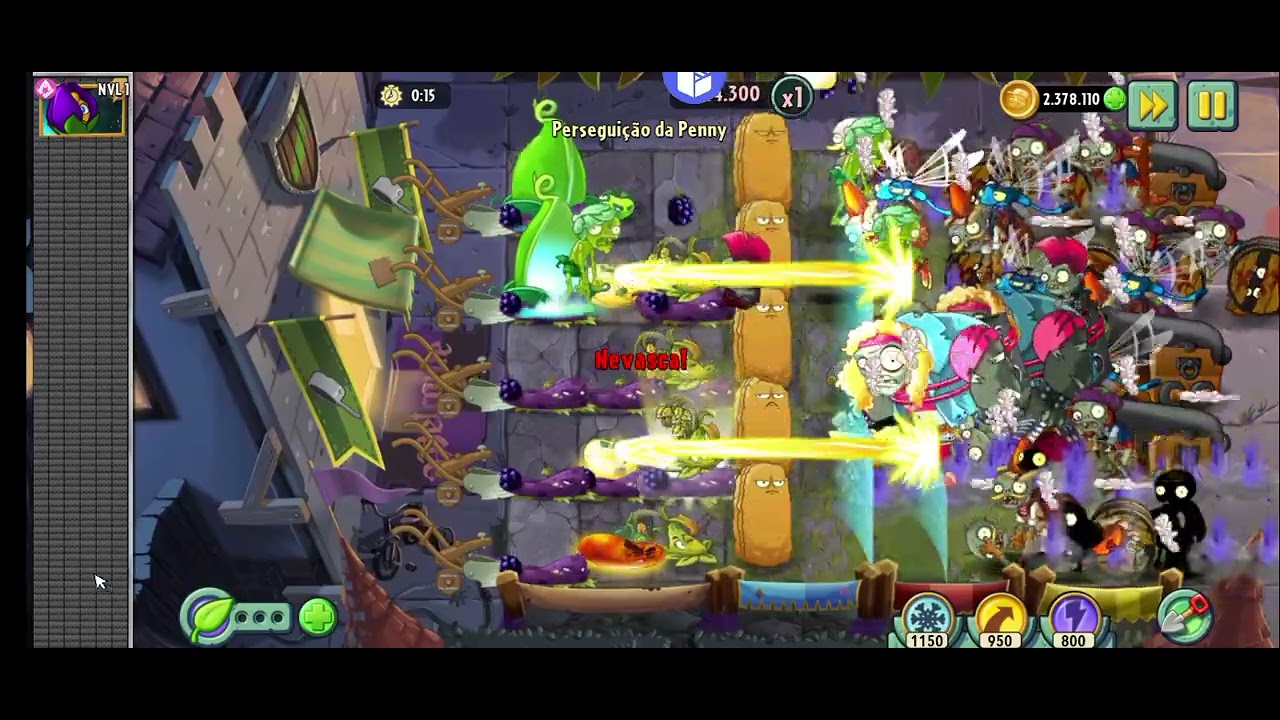 Jogando perseguição da penny pvz2