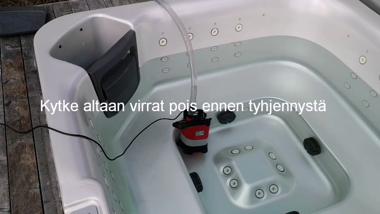 Ulkoporealtaan huolto: tyhjennys, pesu ja täyttö