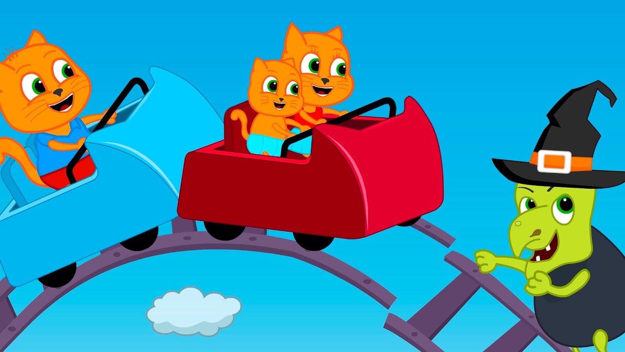 Família de Gatos - Montanha russa Desenho Animado em Português Brasil