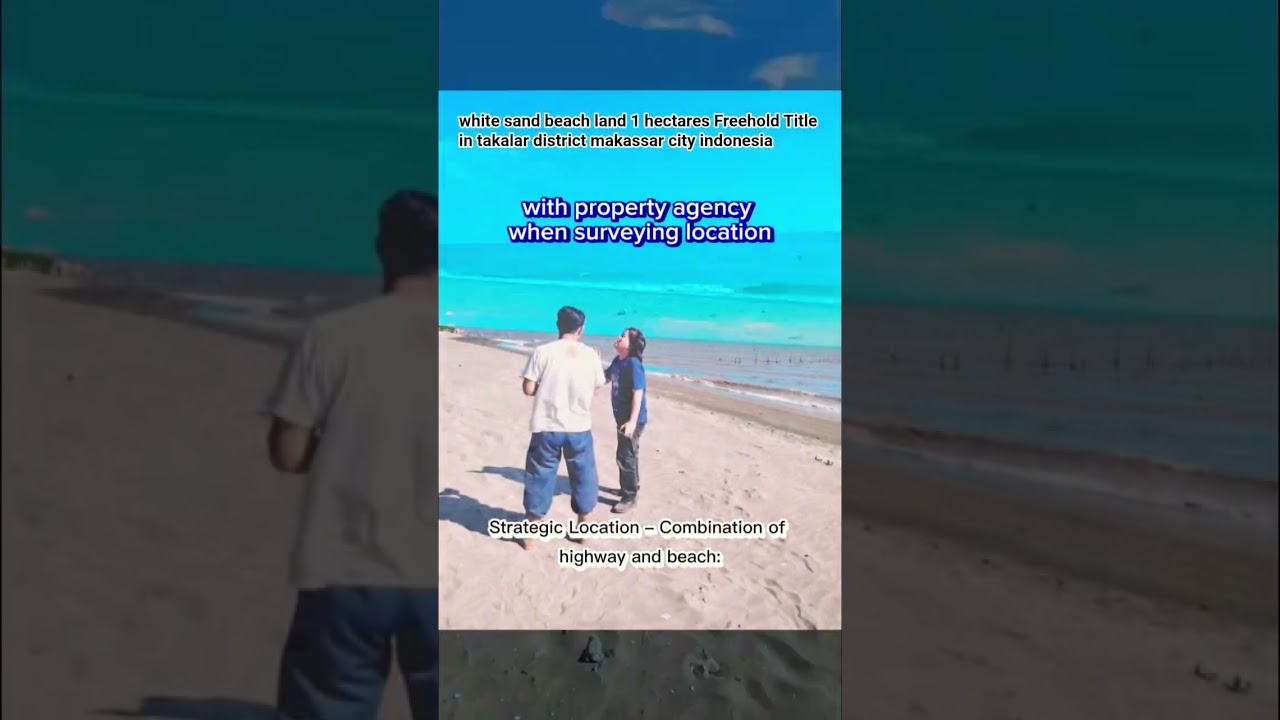 white sand beach land 1 hectares freehold titles in takalar district city makassar Indonesia #beach