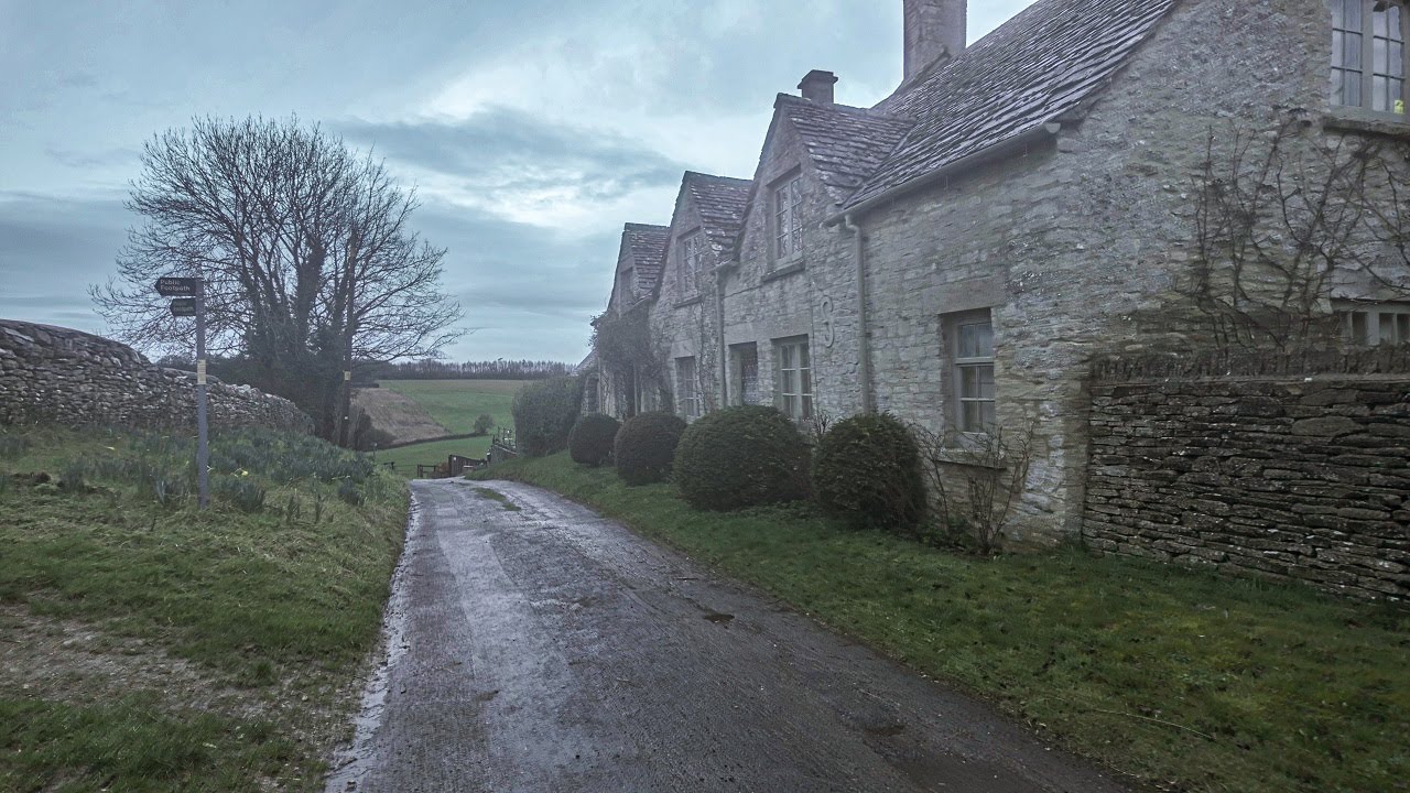A Damp & Dark Morning Walk Through a Cotswold Village & Countryside || ENGLAND