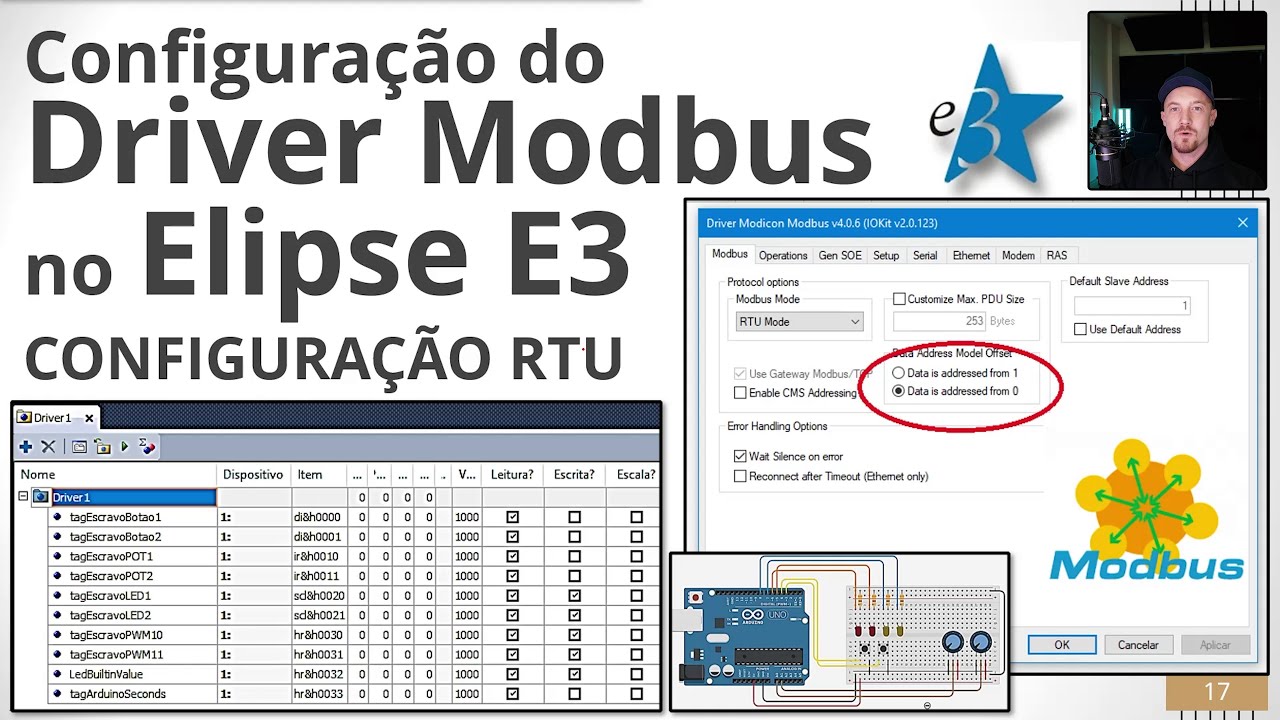 Driver Modicon Modbus Master Elipse E3 SCADA - Pt2: Configuração de tags e teste no modo RTU