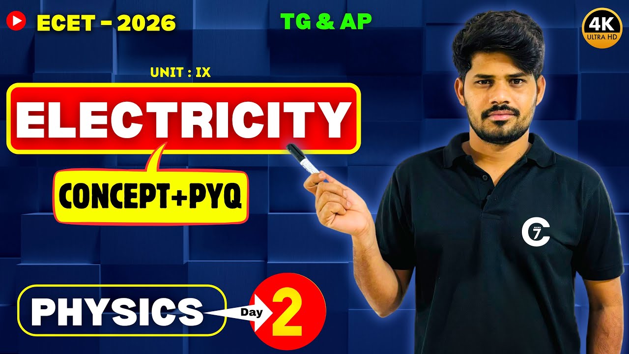 Electricity | Concept + PYQ | ECET -2026 | Day 2 | chaitumawa7