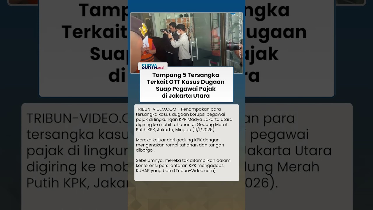 KPK Tetapkan 5 Tersangka terkait OTT Kasus Dugaan Suap Pegawai Pajak di Jakut, Begini Tampangnya