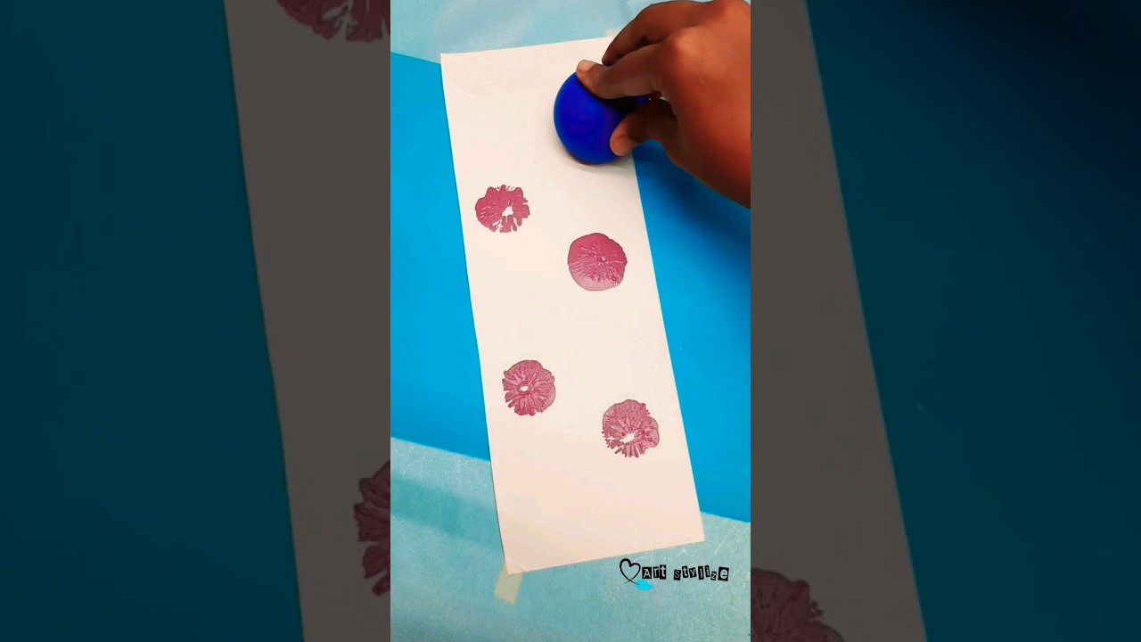 Painting technique with balloon #shorts #diy #paintingtechnique #paintingideas #viral #ytshorts