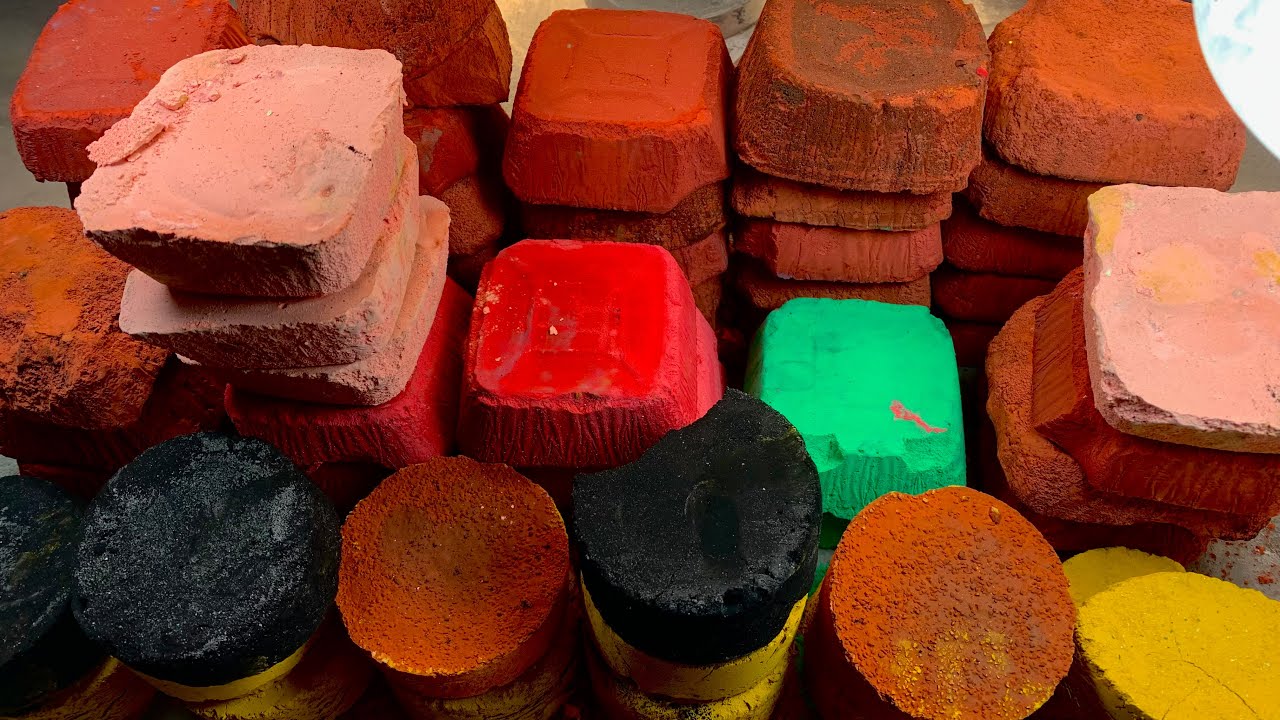Colourful Dyed Iron Oxide Pigmented Blocks Soft and Crunchy Very Satisfying