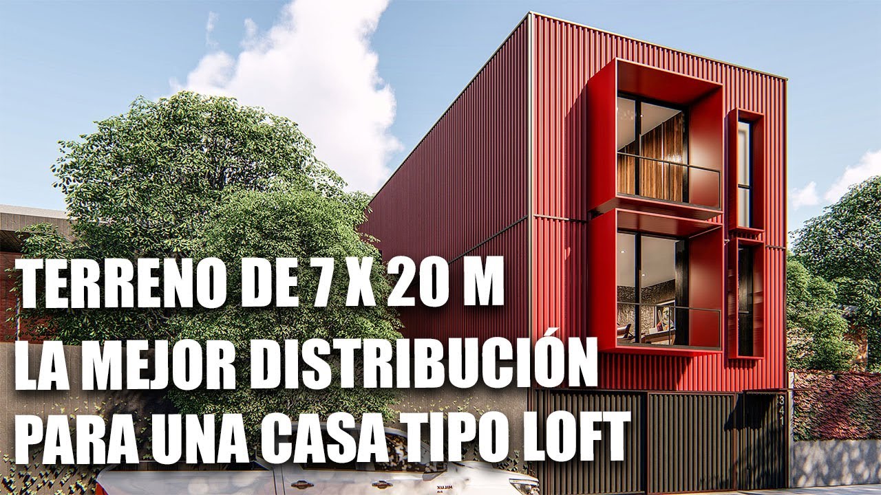 CASA TIPO LOFT. IMPRESIONANTE DISTRIBUCIÓN en terreno de 7 x 20 metros | Carbonell Arquitectos