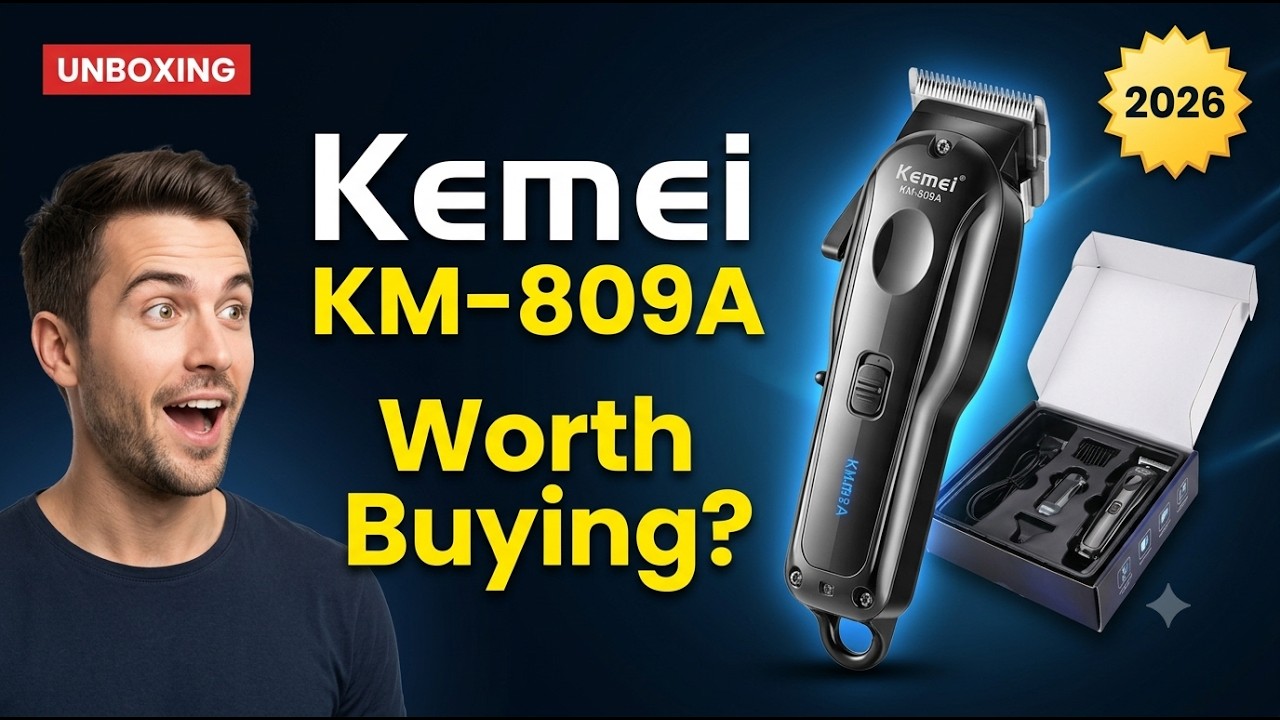 Kemei KM-809A unboxing