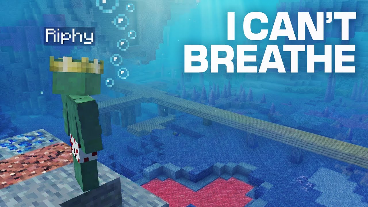 Surviving Minecraft in a Fully Underwater Cave