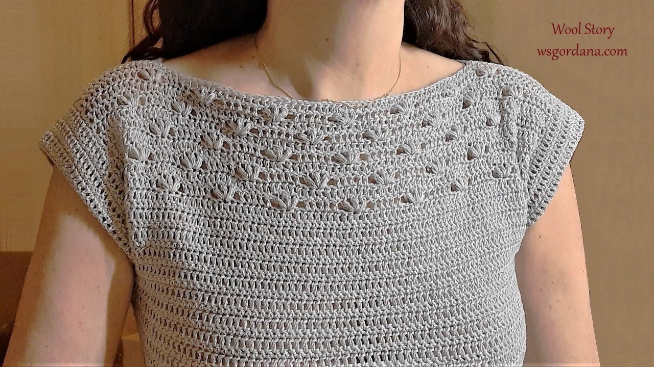 317 💕  SIMPLE CROCHET SUMMER TOP TUTORIAL 🌼 Heklana bluza