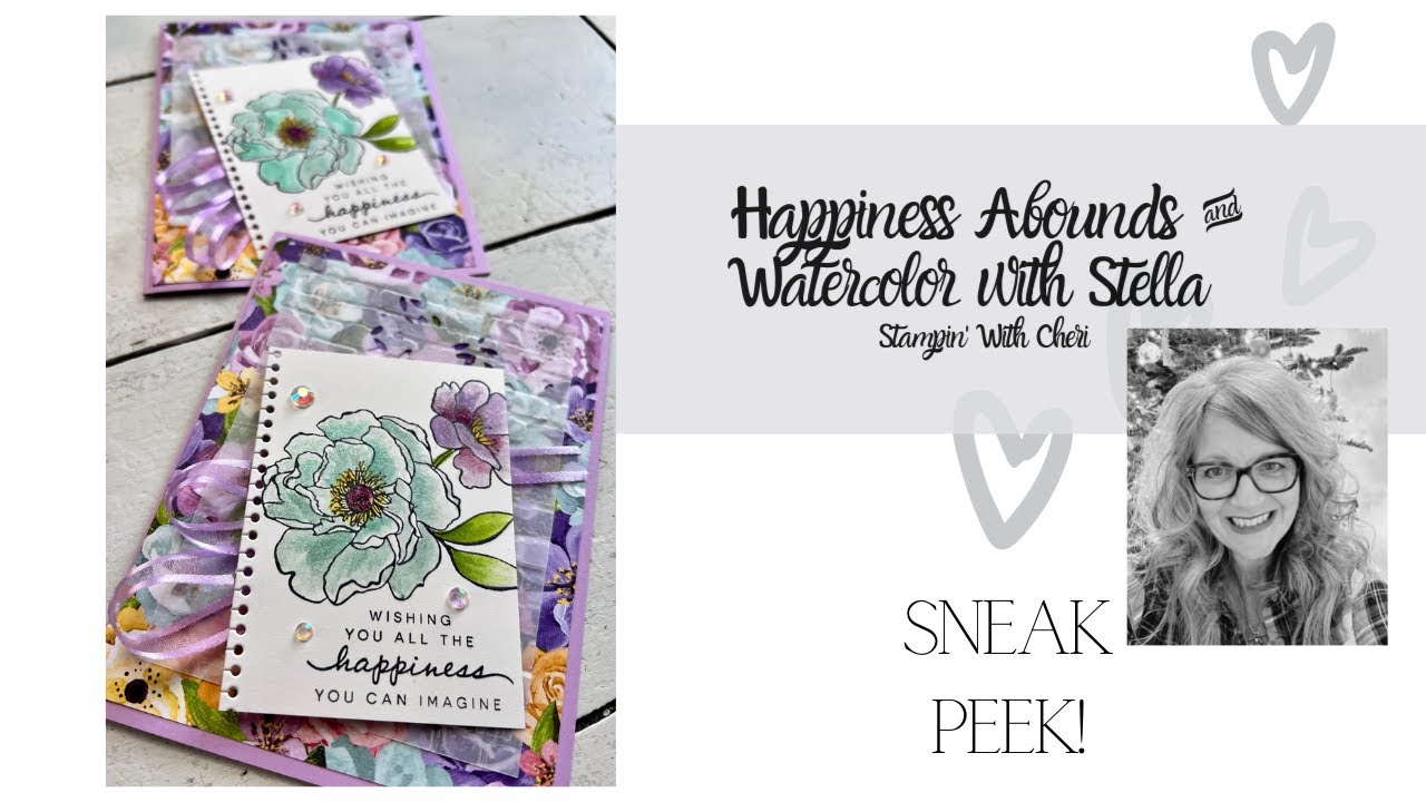 Happiness Abounds: Sneak Peek Coloring With Shimmery Stella Stampin Up