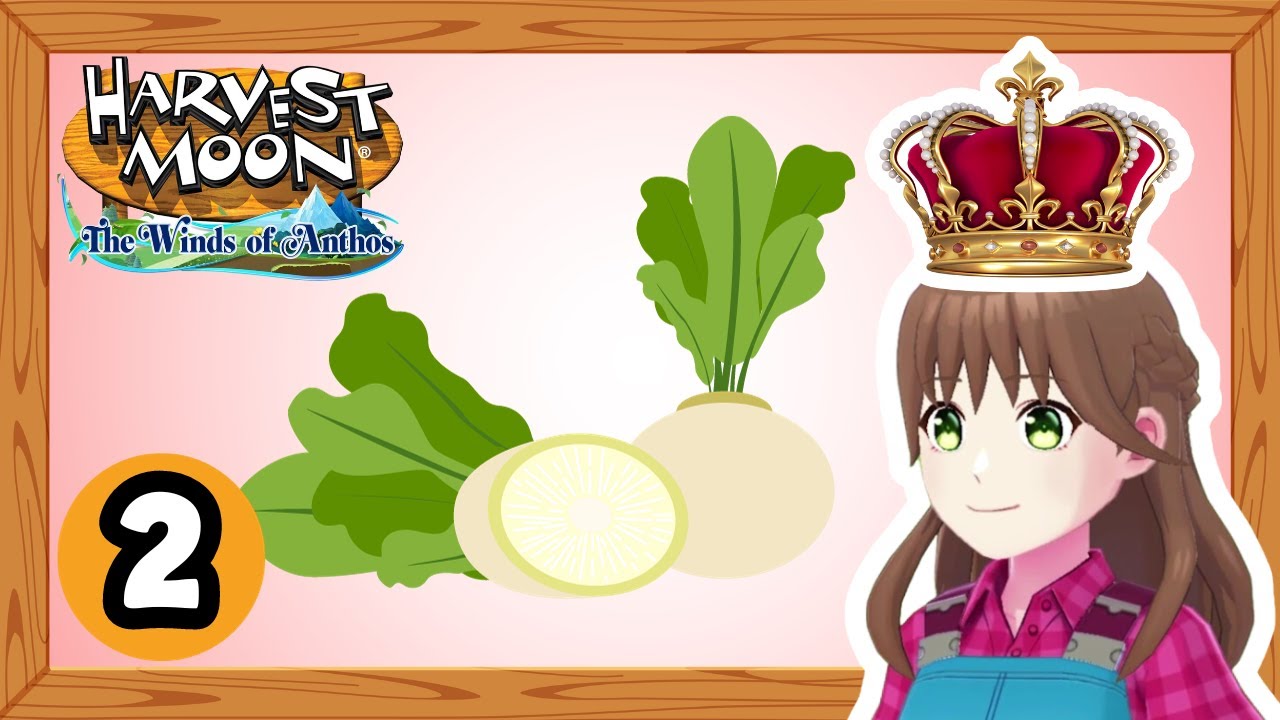 Harvest Moon: Winds of Anthos Let's Play 🌱 Part Two: Turnip Queen Slaying 💅