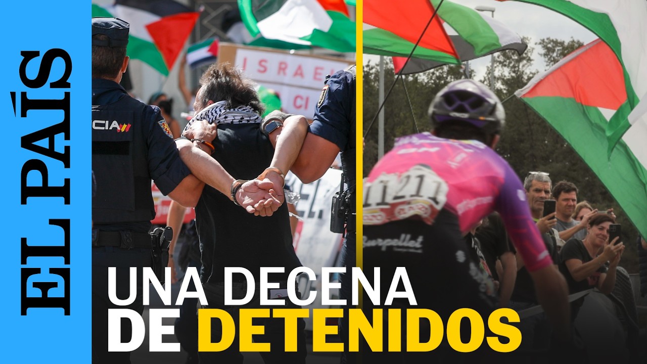 VUELTA ESPAÑA | Protestas propalestinas en Lugo dejan una decena de detenidos y momentos de tensión