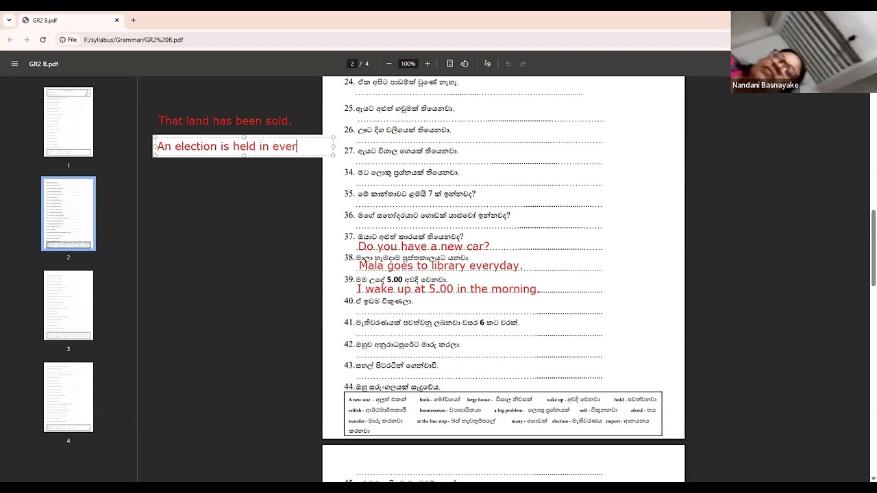 Grammar 02 Batch 05 last Video