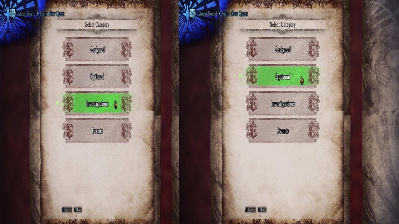 Optional Quests VS Investigations