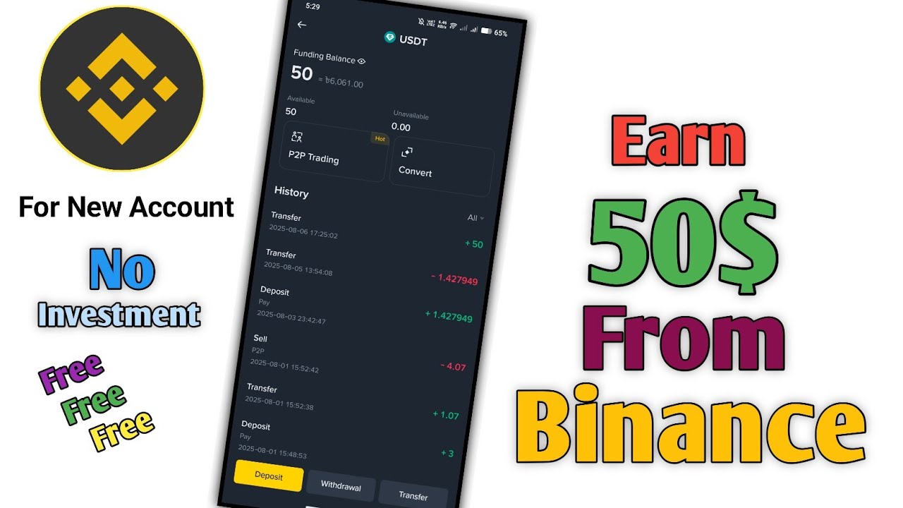 🎉 Earn $50 Instantly from Binance &ndash; No Investment Needed! 💰 || For Binance New User Only || Join Now