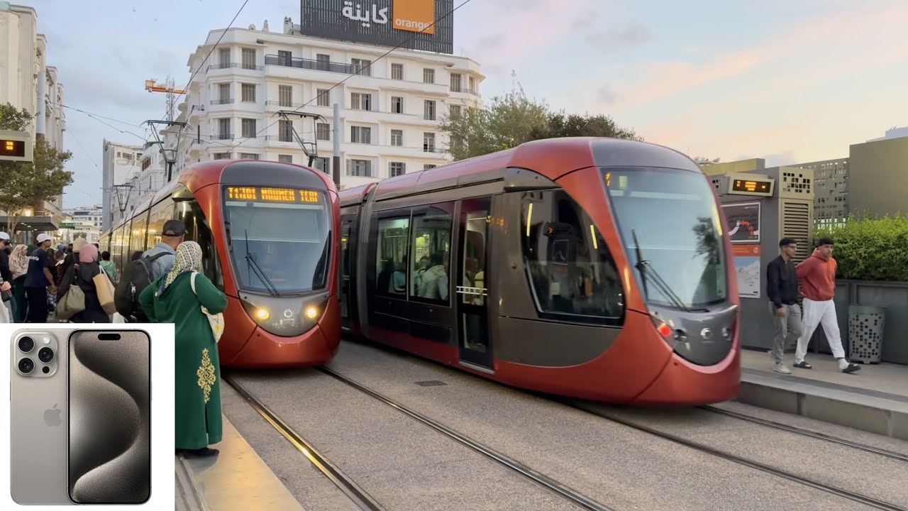 [4K 60fps HDR]Morroco 🇲🇦- Alstom Citadis Trams on T1 Line in Casablanca-Shot on iPhone 15 Pro Max