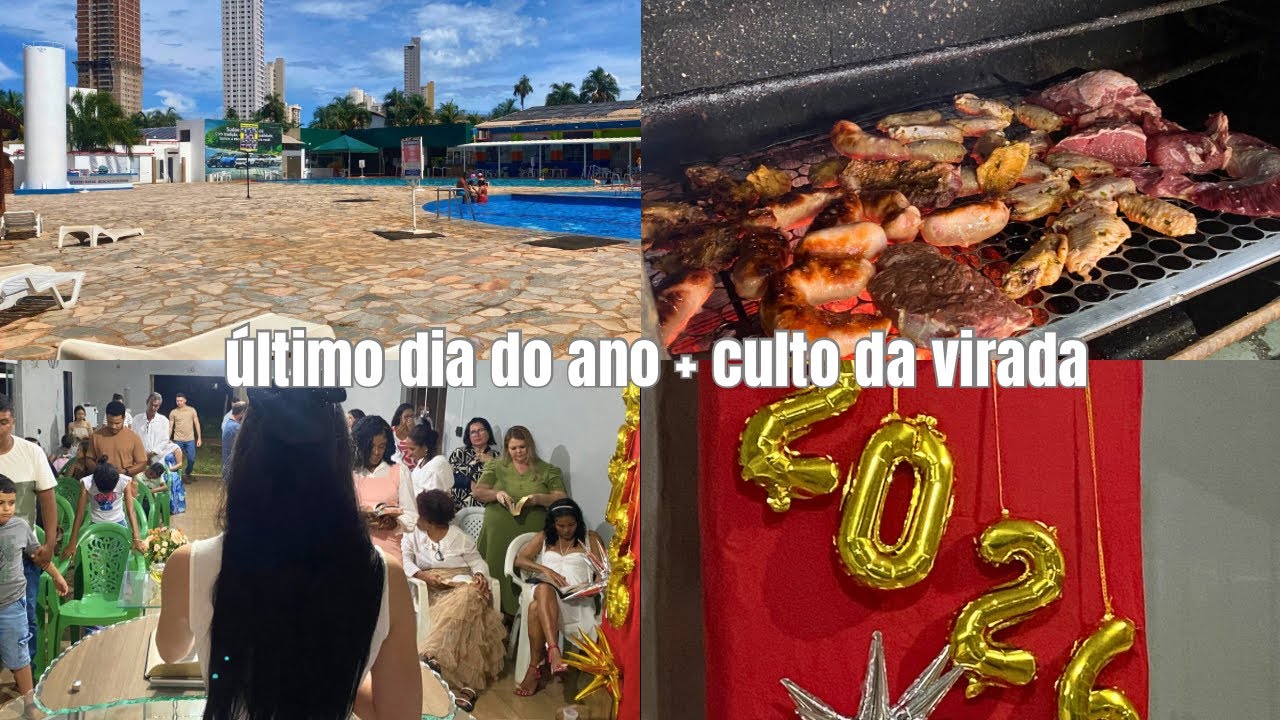 VLOG: último dia do ano, diversão no clube, culto da virada e mais …