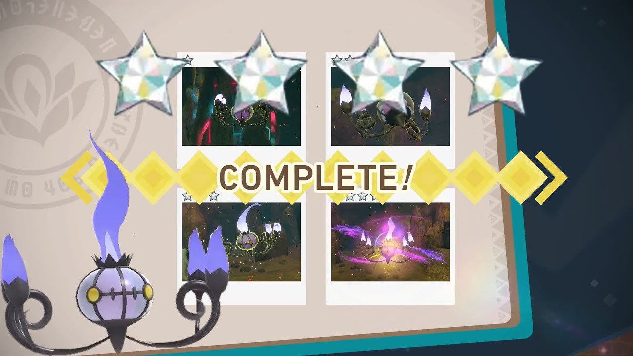 How To Get 1 To 4 DIAMOND STARS For Chandelure! New Pokemon Snap!