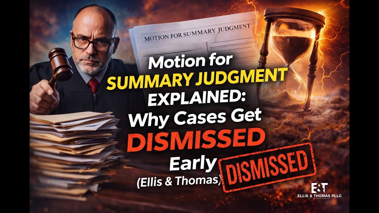 Motion for Summary Judgment Explained: Why Cases Get Dismissed Early (Ellis & Thomas)