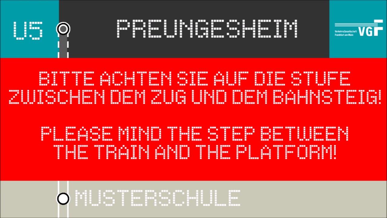 ANSAGEN - Ganze Linie U5 in Frankurt am Main
