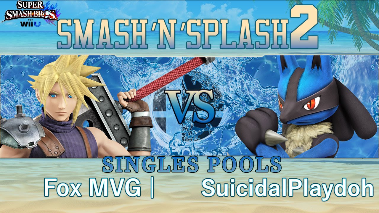 Smash'N'Splash 2  SINGLES POOLS - Fox MVG | Mew2King (Cloud) vs SuicidalPlaydoh (Lucario)