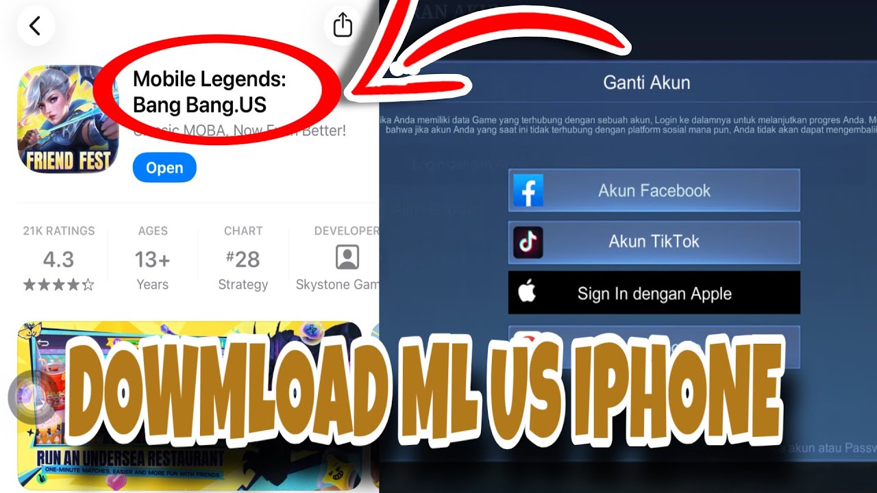 CARA DOWNLOAD ML US DI IPHONE TERBARU|2026 100% BERHASIL