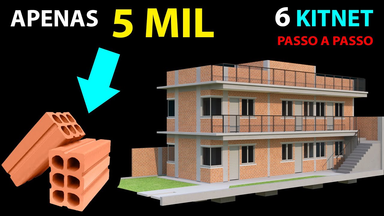 COMO FAZER 6 KITNET com 5 MIL tijolos - GASTA MENOS DINHEIRO no PIX
