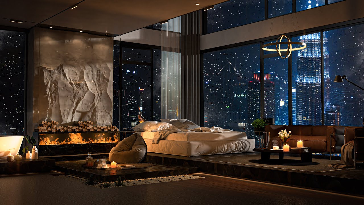 Chill with Night Jazz 🏙️ Luxury Apartments in Malaysia - Perfect for Study and Relaxation 🎵