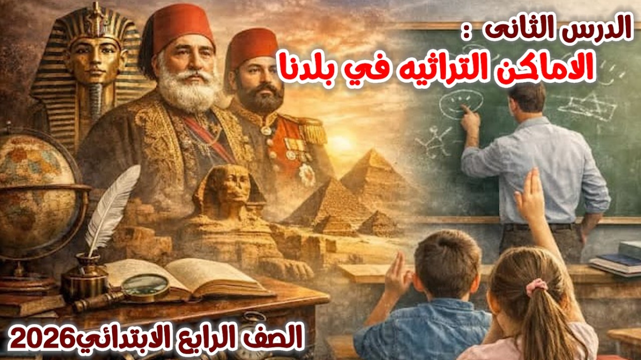 درس الاماكن التراثية فى بلدنا للصف الرابع الابتدائي | الدرس الثانى | الوحدة الثانية 2026