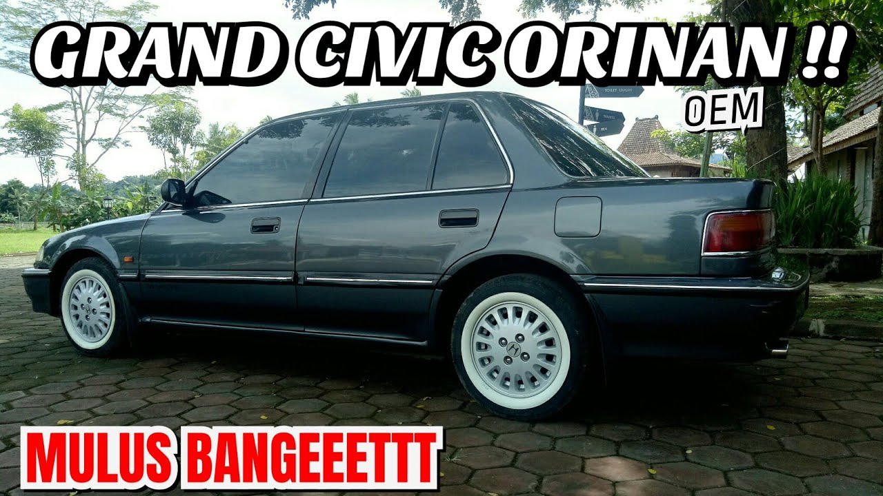 Dijual Honda grand civic tahun 90 barang ori, abu metalik