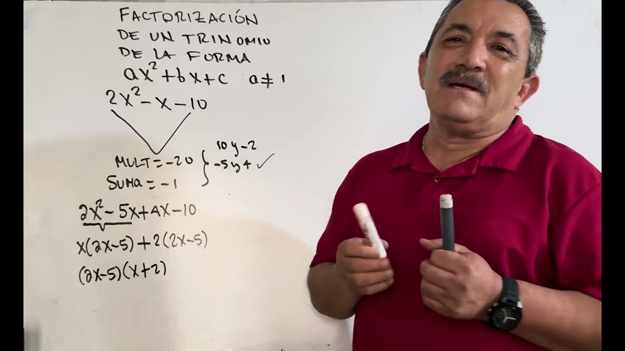 Factorización de un trinomio de la forma ax² + bx + c