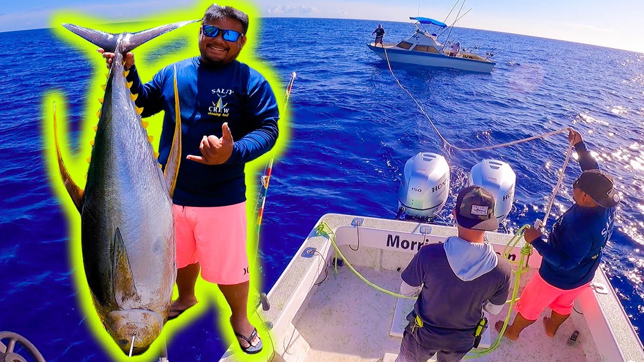 RESCUE AT SEA & OUR FIRST GIANT TUNA OF THE SEASON  - TUNA CATCH CLEAN COOK