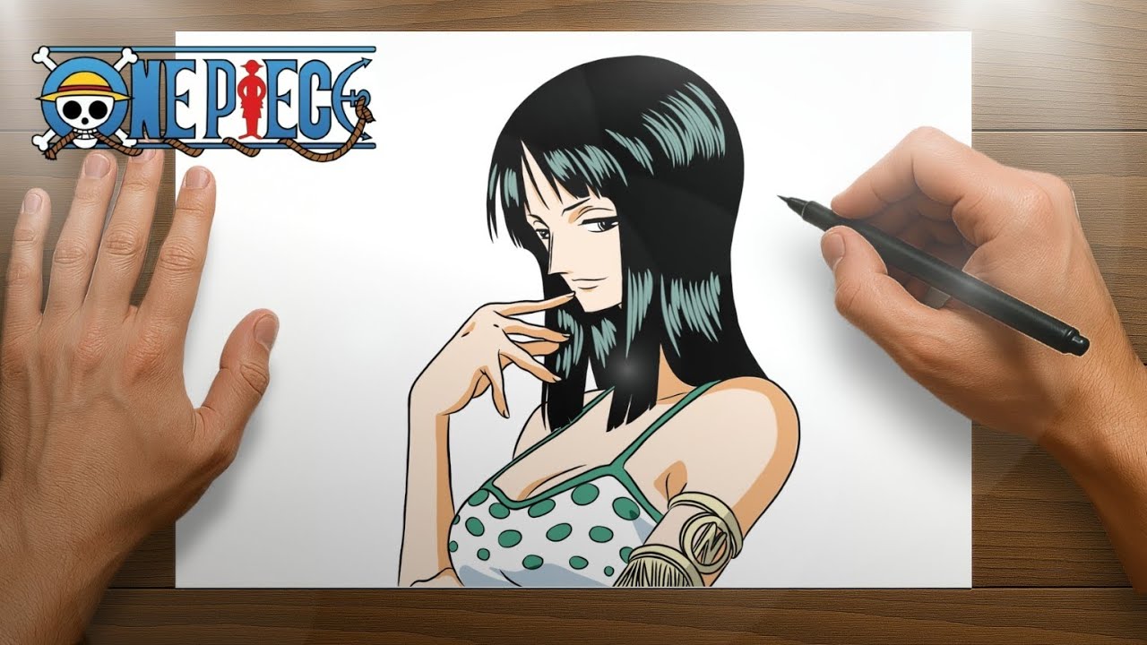 Como Desenhar a Nico Robin de One Piece | Tutorial Passo a Passo