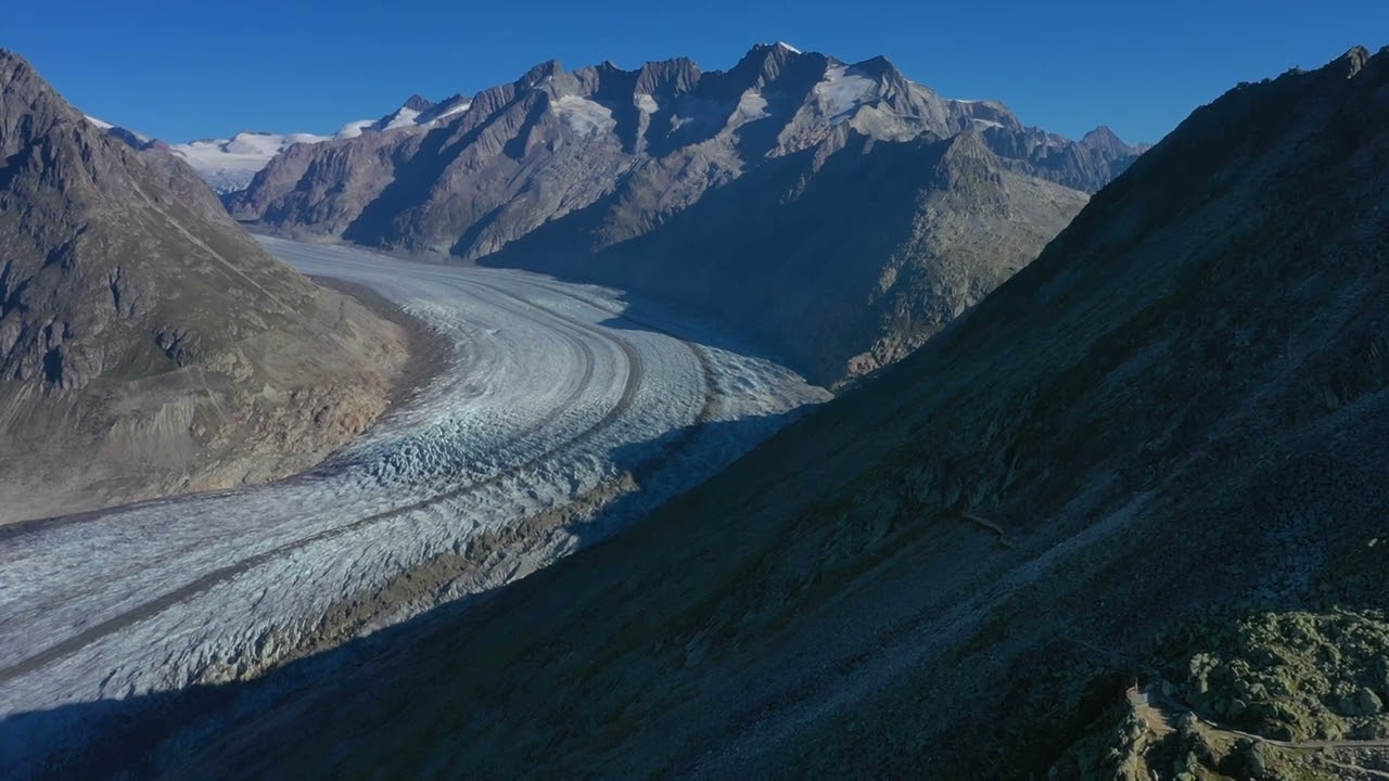 Aletsch Glacier Drone - Switzerland 4K