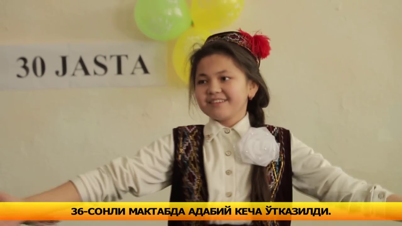 36-sonli maktabda Qoraqalpoq tili fan oyligi doirasida o'tkazilgan tadbirdan lavha.