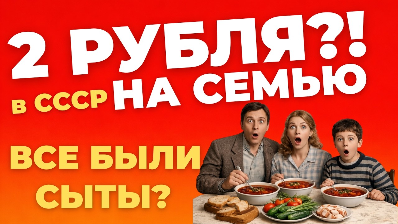 2 рубля на семью!? СССР: сколько стоило прокормить семью?