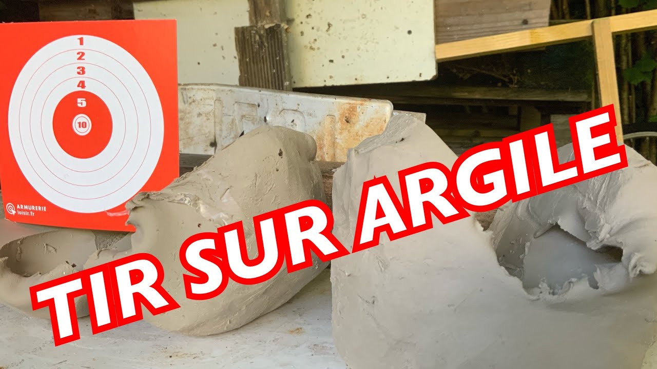Tir sur bloc d' argile,  Plombs plat , pointu, tête creuse, et bout polymère