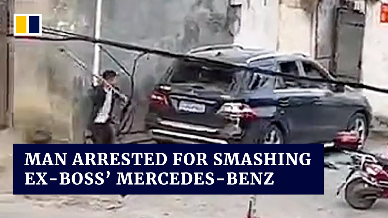 Chinese man arrested for smashing ex-boss&rsquo; Mercedes-Benz in revenge