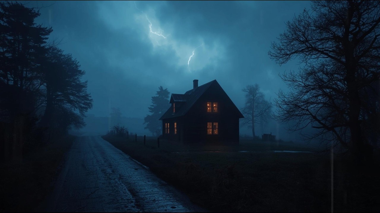 Rainy Village Night | Deep Sleep, Focus and Cozy Night Ambience