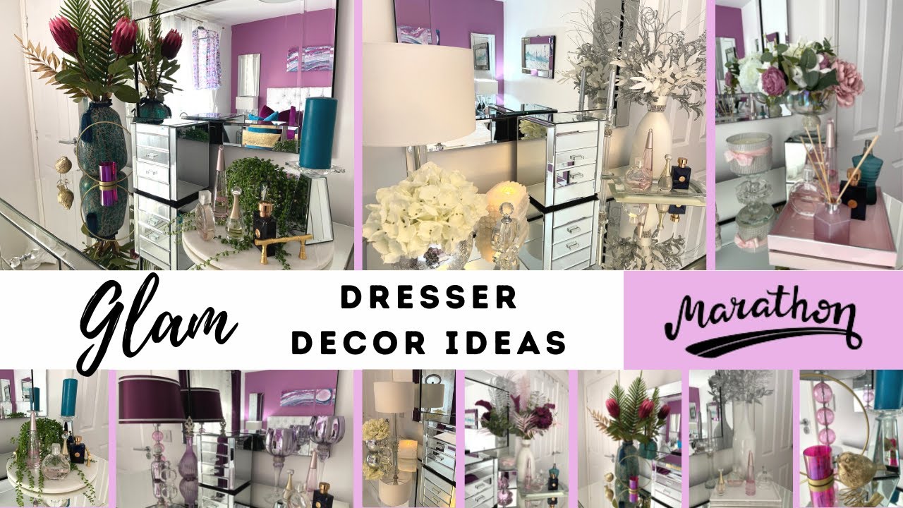 MOST BEAUTIFUL GLAM DRESSER DECOR IDEAS MARATHON | GLAM BEDROOM DECOR 2022 | GLAM DRESSER DECOR