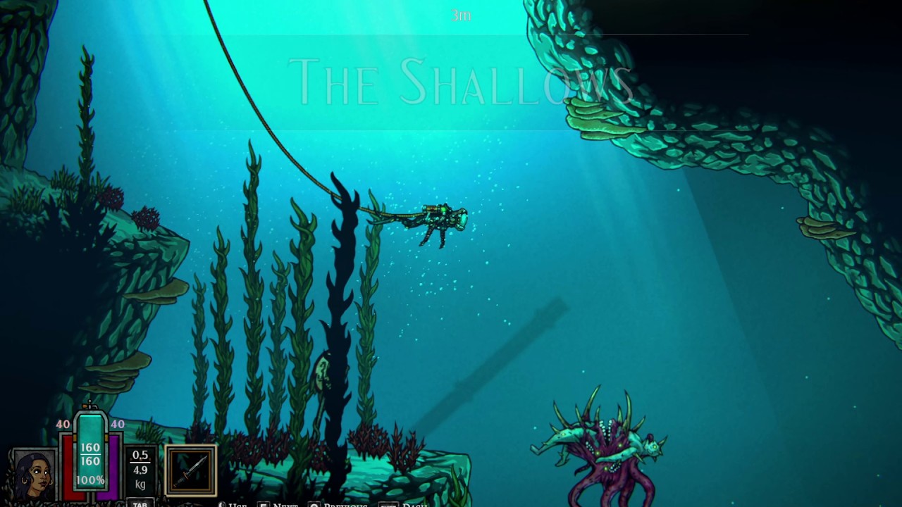 DIVE or DIE - Children of Rain gameplay - Steam Demo - A very dark Dave the Diver - Eldritch diving