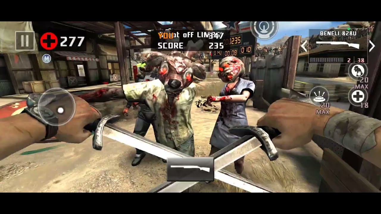 Dead Trigger 2 | Carnage Tournament | Gas Station | Beneli, Tavor, Viking Swords | Score: 508