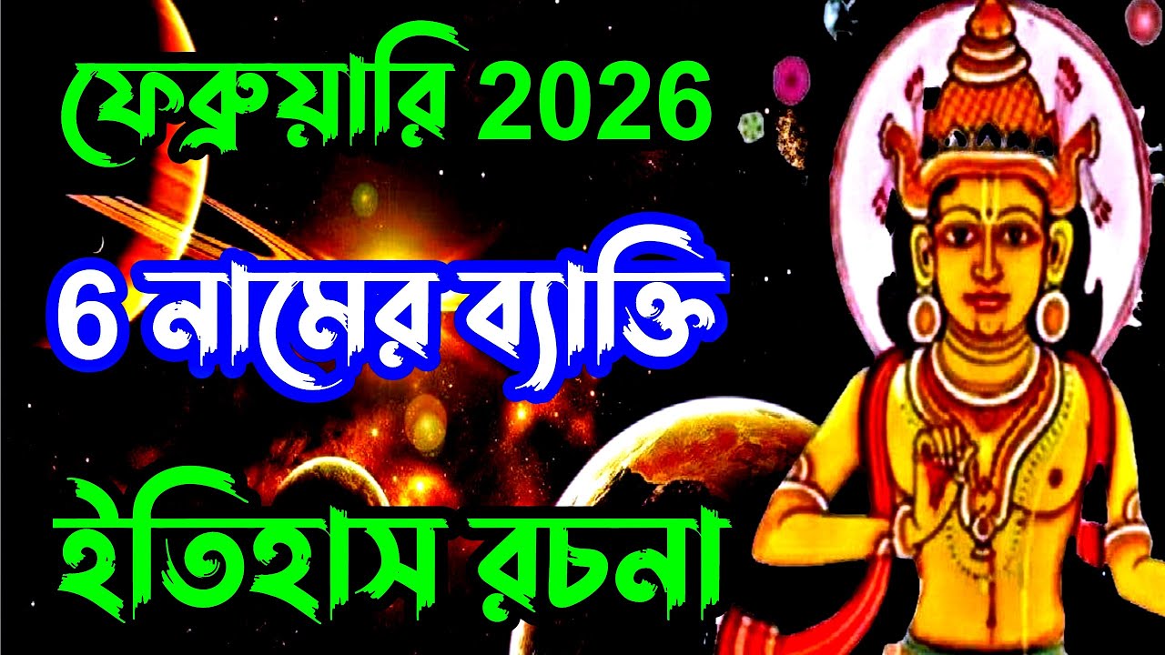 2026 ফেব্রুয়ারি 6 নামের ব্যক্তি ইতিহাস রচনা করবে।6 name person February 2026 will make history.