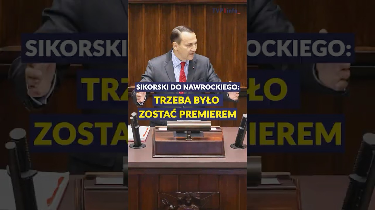 Sikorski do Nawrockiego: trzeba było zostać premierem #polska #polityka #shorts
