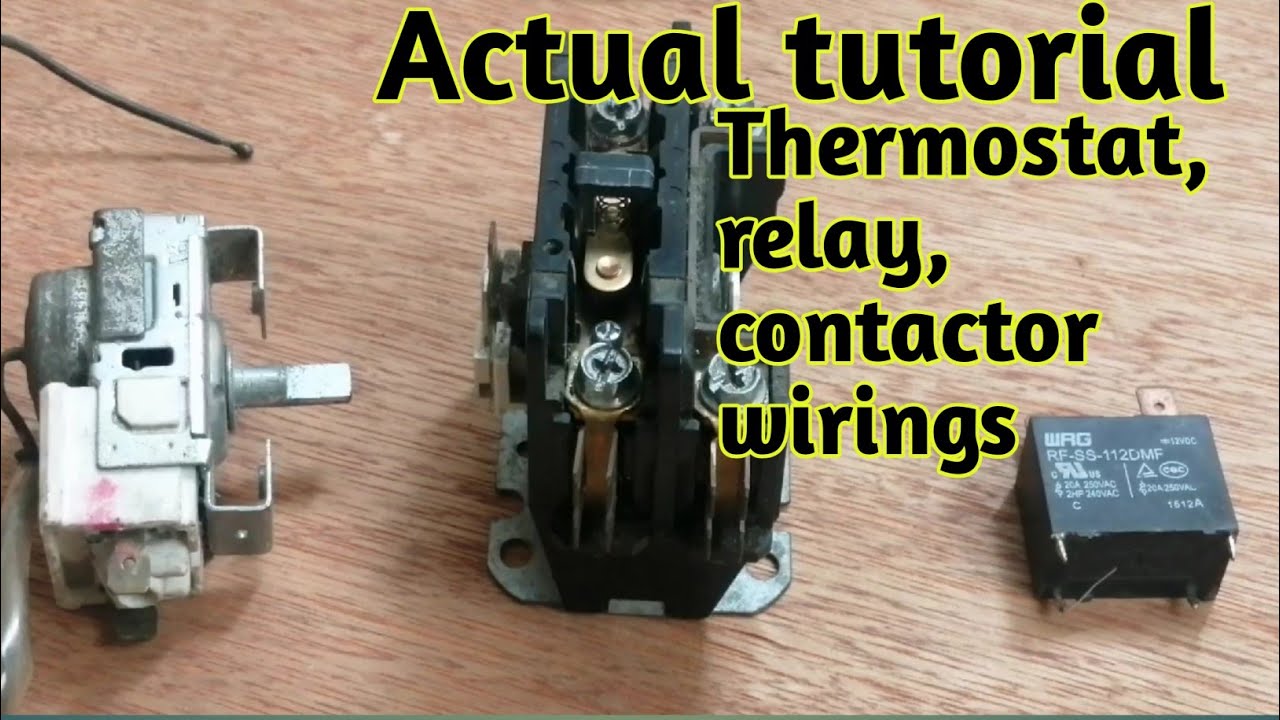 actual wirings ng contactor/paano paganahin ang compressor gamit  ang contactor at relay/